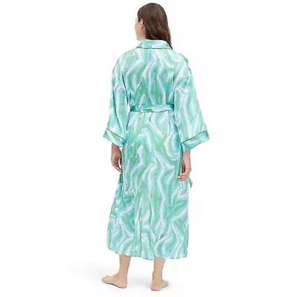 Women's Long Satin Disco Zebra Green Robe - DVF for Target NWT‎ - Picture 3 of 4